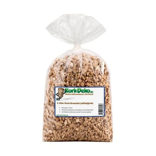 Kork-Deko Kork-Deko 1 Liter Korkgranulat, mittlere Körnung (3-8 mm) – Produktbild 5 von 6