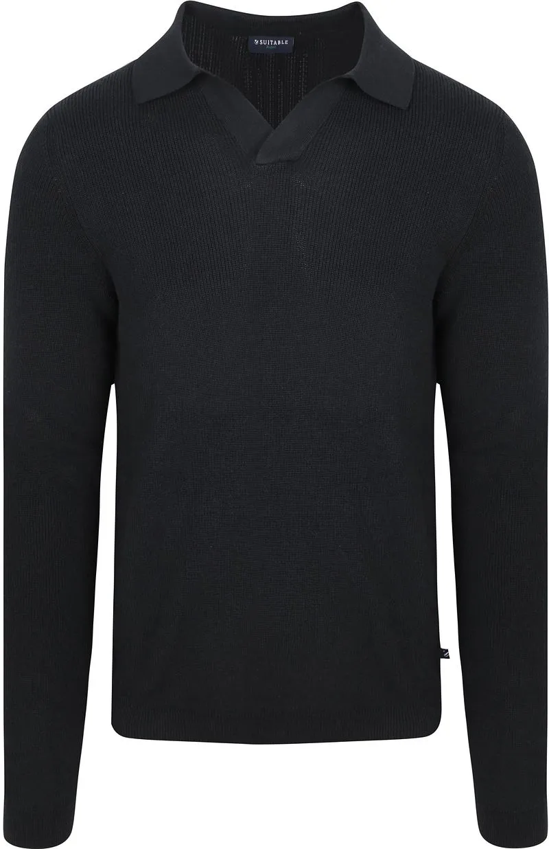 Suitable Suitable Strick-Pullover Riva Knit Marine - Größe M, Dunkelblau, – Produktbild 1 von 5