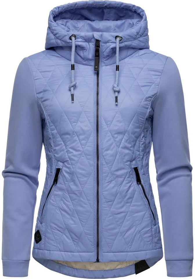 ragwear ragwear Outdoorjacke Lucinda Steppjacke aus modernem Materialmix mit Kapuze, Blau, – Produktbild 2 von 5