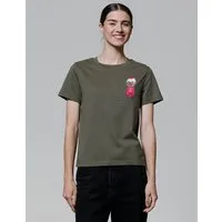 watapparel watapparel T-Shirt Frauen Kaugummiautomat, Khaki, – Produktbild 1 von 1