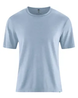 HempAge Hempage Herren vegan T-Shirt Aus Slub Jersey Rauchblau – Produktbild 1 von 1