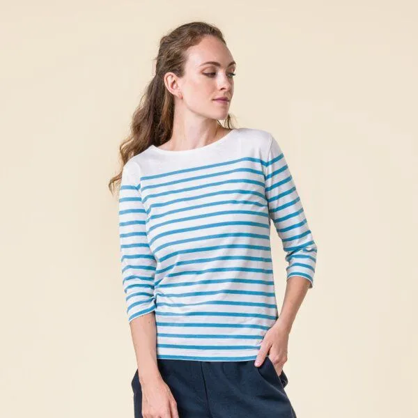 Living Crafts Living Crafts T-Shirt - TUANA, White/lazy blue (mehrfarbig), – Produktbild 1 von 4
