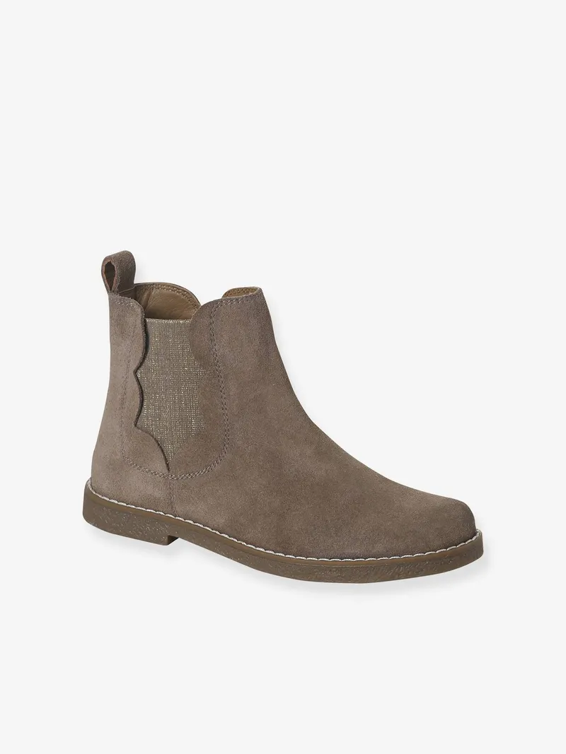 Vertbaudet Vertbaudet Mädchen Boots mit Reißverschluss, Taupe, – Produktbild 1 von 4