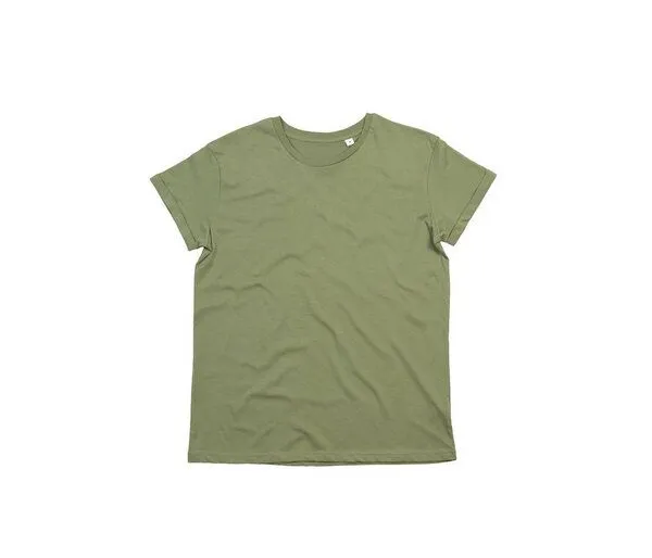 Mantis Mantis Herren-T-Shirt Roll Sleve Rollärmel Rundhals, Soft olive, – Produktbild 3 von 3