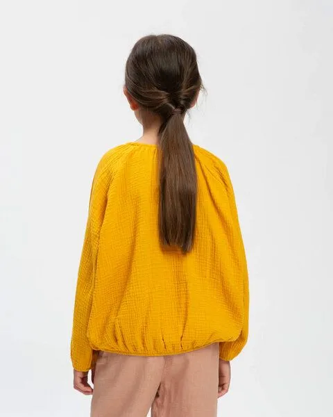 MATONA Matona Luftige Musselin Bluse für Kinder / Balloon Blouse, Marigold, – Produktbild 2 von 4