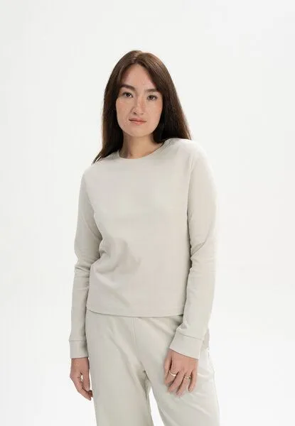 MELA MELA Langarmshirt schwer Style AASTHA aus 100% Bio-Baumwolle, Birke, – Produktbild 2 von 5