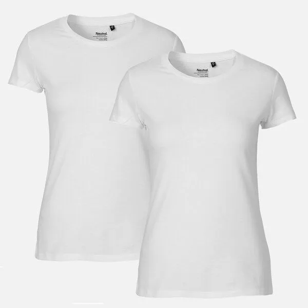 Neutral NEUTRAL® Doppelpack Damen Bio T-Shirt - Bio Baumwolle, Weiss, – Produktbild 1 von 4