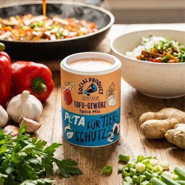 social product social product Tofu Bundle x PETA - Geschenke-Set - 2x Tofu - Tofu Gewürz – Produktbild 3 von 4