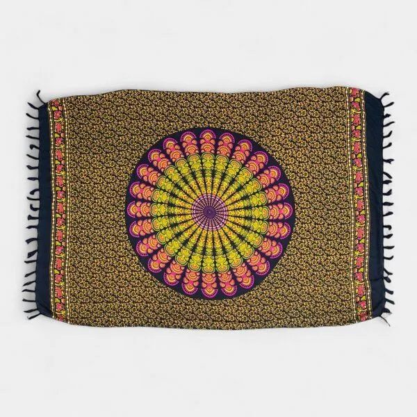 Der Lindwurm Der Lindwurm Sarong- Mandala, Gelb (buntes mandala), – Produktbild 1 von 3