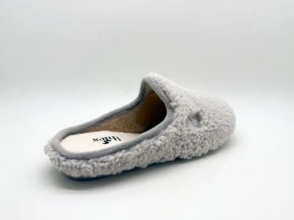 thies Hausschuh "thies ® Rec Soft Teddy Slipper" aus rec. PES, Ivory, – Produktbild 2 von 4