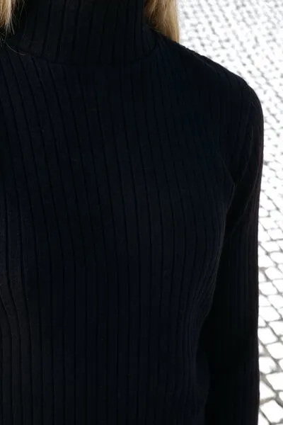 SALZWASSER SOFO – Rib Longsleeve (Damen) aus Bio-Baumwolle (GOTS) von SALZWASSER, Schwarz, – Produktbild 4 von 4