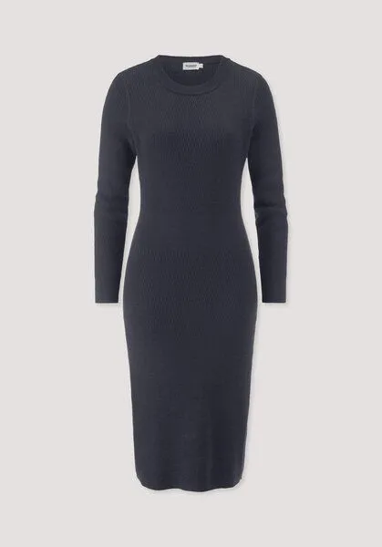 hessnatur hessnatur Strick Kleid Regular aus Bio-Baumwolle mit Bio-Merinowolle, Marine, – Produktbild 4 von 4