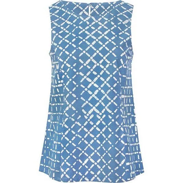 Global Mamas Global Mamas Bio Bluse - BOARDWALK - Argyle, Lattice (blau), – Produktbild 1 von 3