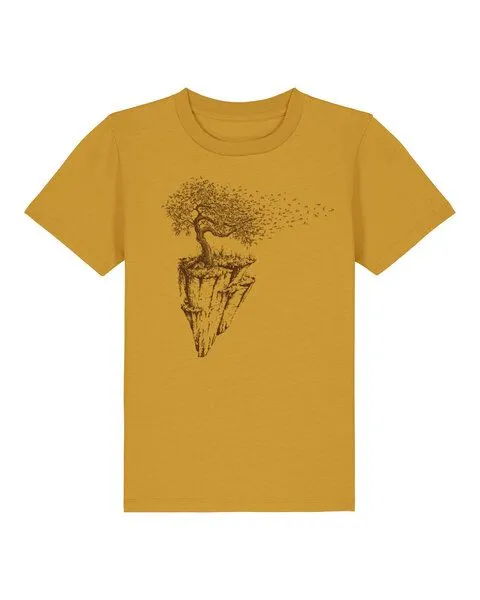 Life-Tree Life-Tree Shirt aus Biobaumwolle Fairwear für Kids "Maple Island" in verschiedenen Farben, Ocre, – Produktbild 1 von 1