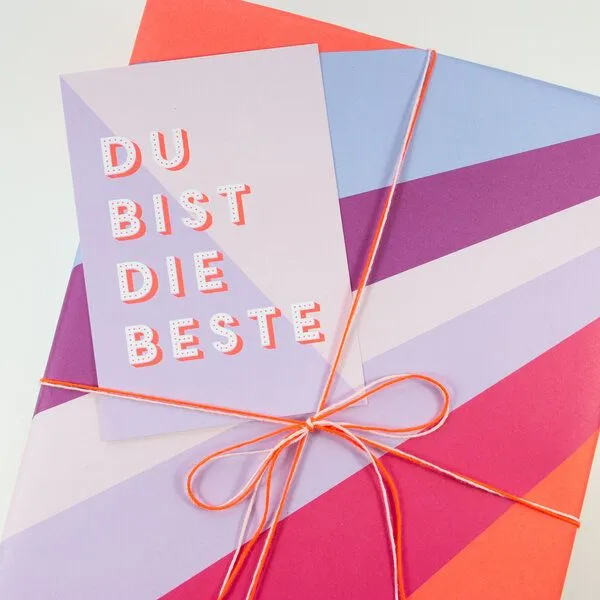 Bow & Hummingbird Bow & Hummingbird Postkarte "Du bist die Beste" – Produktbild 2 von 3