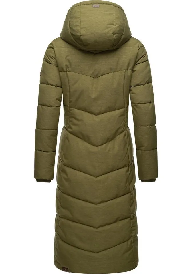 ragwear ragwear Steppmantel Pavla Extralong zeitloser, wasserdichter Damen Wintermantel, Grün, – Produktbild 1 von 3