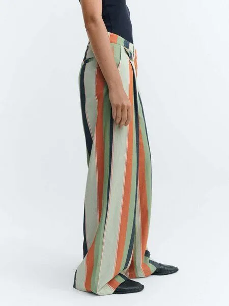 thinking mu thinking mu Damen Hose - Striped Pat Pants - aus Bio-Baumwolle, Quick stripes (bunt), – Produktbild 2 von 4