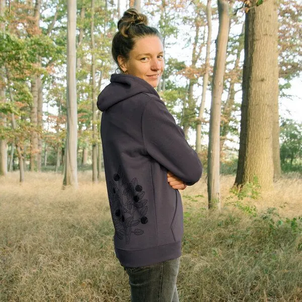 Cmig Cmig Unisex Hoodie Blaubeere für Damen & Herren, India ink grey, – Produktbild 4 von 4