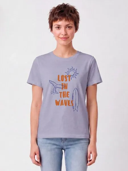 watapparel watapparel T-Shirt Frauen Lost in the waves, Lavender, – Produktbild 2 von 2