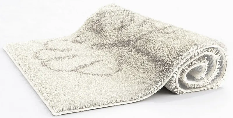 Grund Grund Badematte Levana, Höhe 20 mm, rutschhemmend beschichtet, fußbodenheizungsgeeignet, Polyacryl, rechteckig, Stilvolles Blattmotiv, 5 Jahre Garantie, Beige, – Produktbild 4 von 5