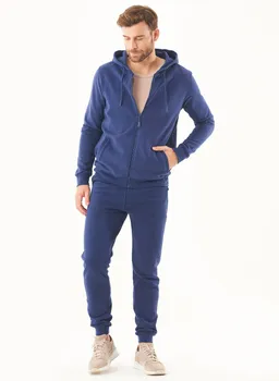ORGANICATION ORGANICATION Herren vegan Sweatjacke Soft Touch Navy – Produktbild 1 von 1