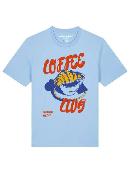 watapparel watapparel T-Shirt Unisex Coffee club, Blue soul, – Produktbild 2 von 4