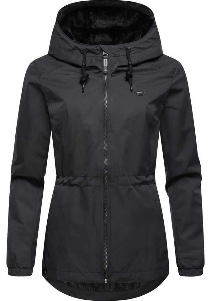 ragwear ragwear Outdoorjacke Dankka Tech Stylische Damen Übergangsjacke aus wasserdichtem Material, Schwarz, – Produktbild 2 von 5