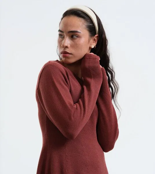 Gary Mash GARY MASH Strickkleid Amber aus Biobaumwolle, Kastanie (rotbraun), – Produktbild 2 von 4