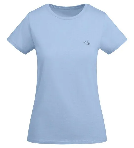 vis wear vis wear Wal der Liebe - Damen Organic Shirt, Blau, – Produktbild 4 von 4