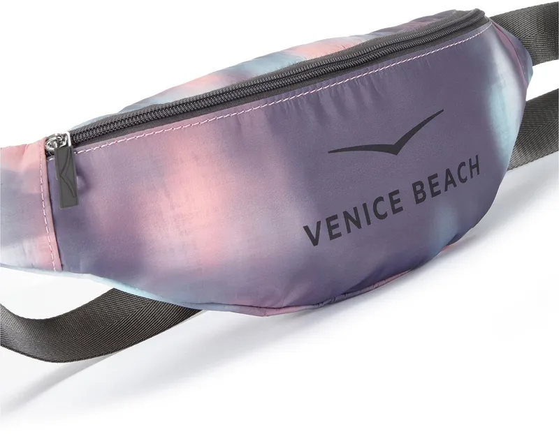 VENICE BEACH VENICE BEACH Bauchtasche Umhängetasche, Crossbody Bag, Gürteltasche, Brusttasche, Hüfttasche, Handtasche Damen zum Umhängen aus weichem Material VEGAN, Blau|grau, – Produktbild 4 von 4