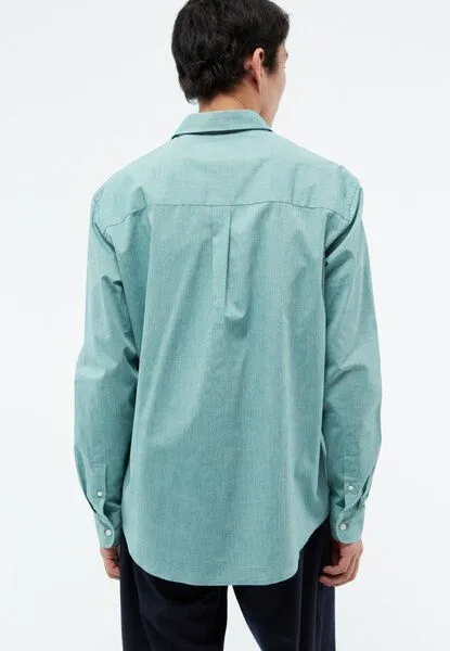 Givn Berlin Givn Berlin Hemd GBFRANCIS aus Bio-Baumwolle im oversized Fit, Malachite green (melange), – Produktbild 4 von 4