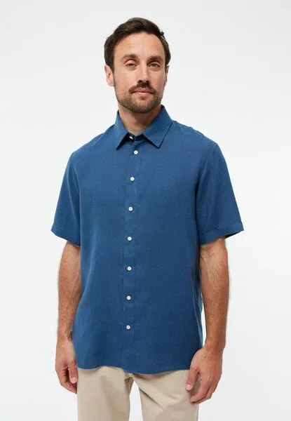 Givn Berlin Givn Berlin Kurzarmhemd GBKODA aus Leinen, Blazing blue (linen), – Produktbild 1 von 4