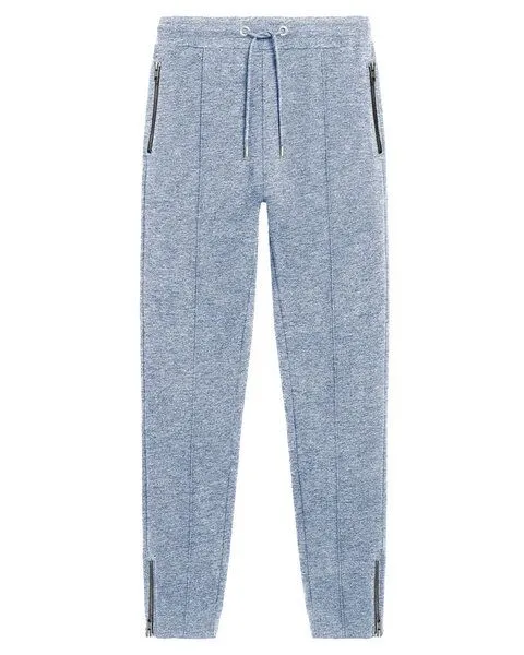 Earth Positive Earth Positive Organic Sweatpants Jogginghose Zips Bio Baumwolle, Hellblau melange, – Produktbild 1 von 2