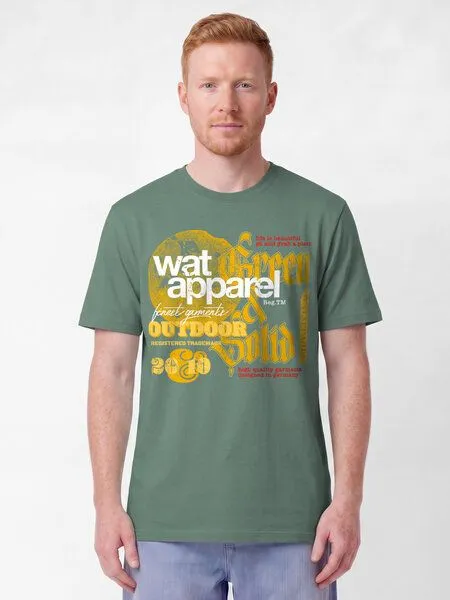 watapparel watapparel T-Shirt Unisex LIMITED EDITION LOGO PRINT 02, Green bay, – Produktbild 2 von 2