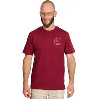 Life Tree Life-Tree Shirt aus Biobaumwolle mit Brustmotiv für Herren "Circle" Burgundy / Ocre / Desert Dust beige, Burgund, – Produktbild 1 von 1