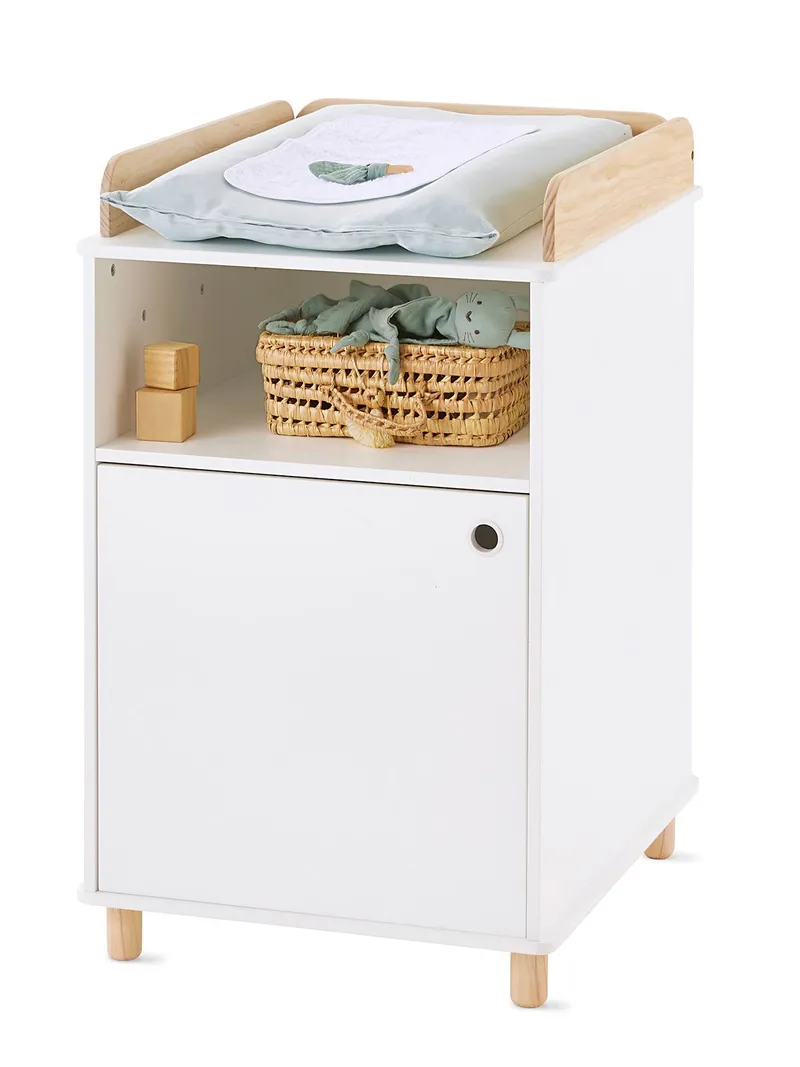 Vertbaudet Babyzimmer Wickeltisch PTILOU, Weiß/braun, – Produktbild 1 von 4