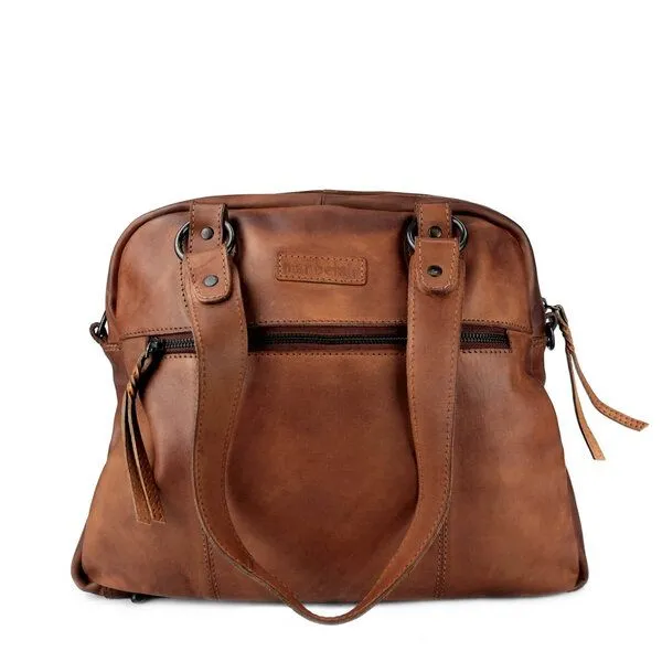 manbefair manbefair Shopper Henrietta Leder, Rot-braun, – Produktbild 4 von 4