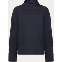 KnowledgeCotton Apparel KnowledgeCotton Apparel Damen vegan Pullover Damen Rundhalsausschnitt Night Sky Navy, Extra dunkelblau, – Produktbild 2 von 3