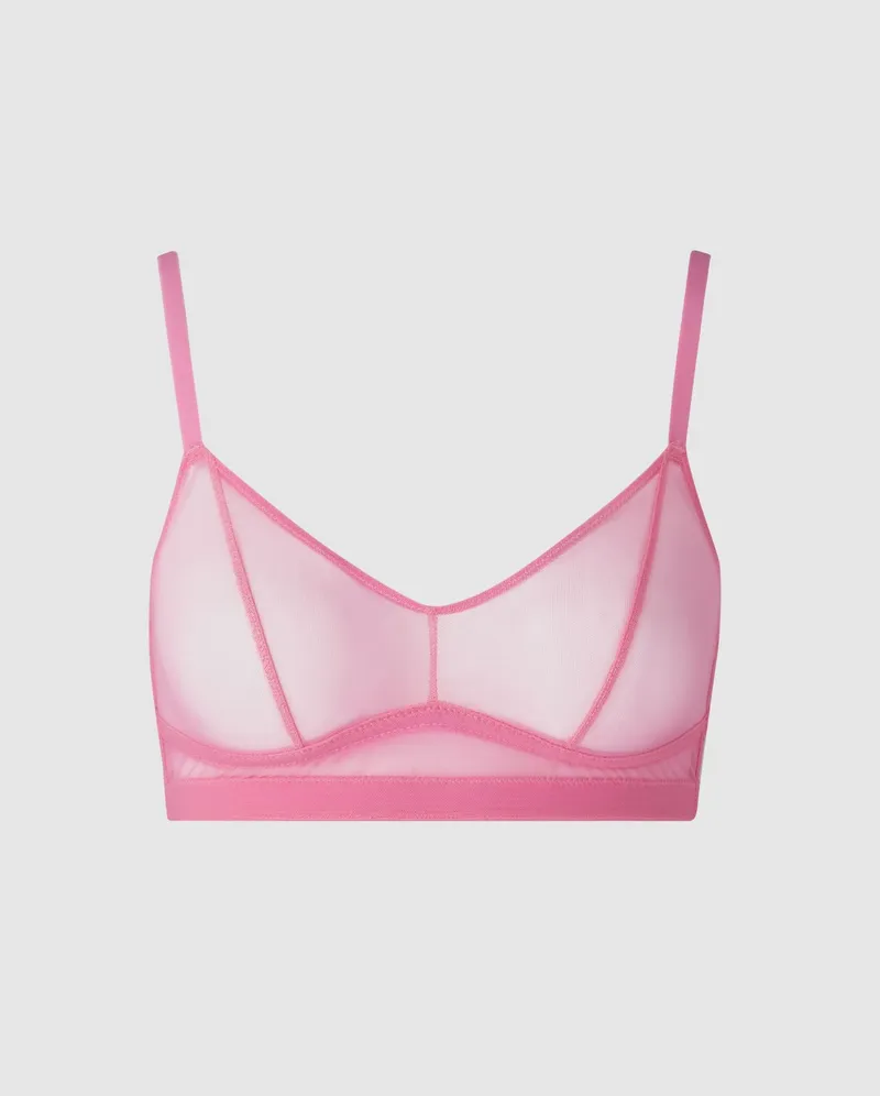 Understatement Understatement Damen vegan Mesh Balconette Candy Pink, Rosa, – Produktbild 1 von 2