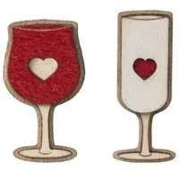 BeWooden BeWooden Broschen aus Holz für Paare | Mode Schmuck | Rot- und Weisswein – Produktbild 1 von 1