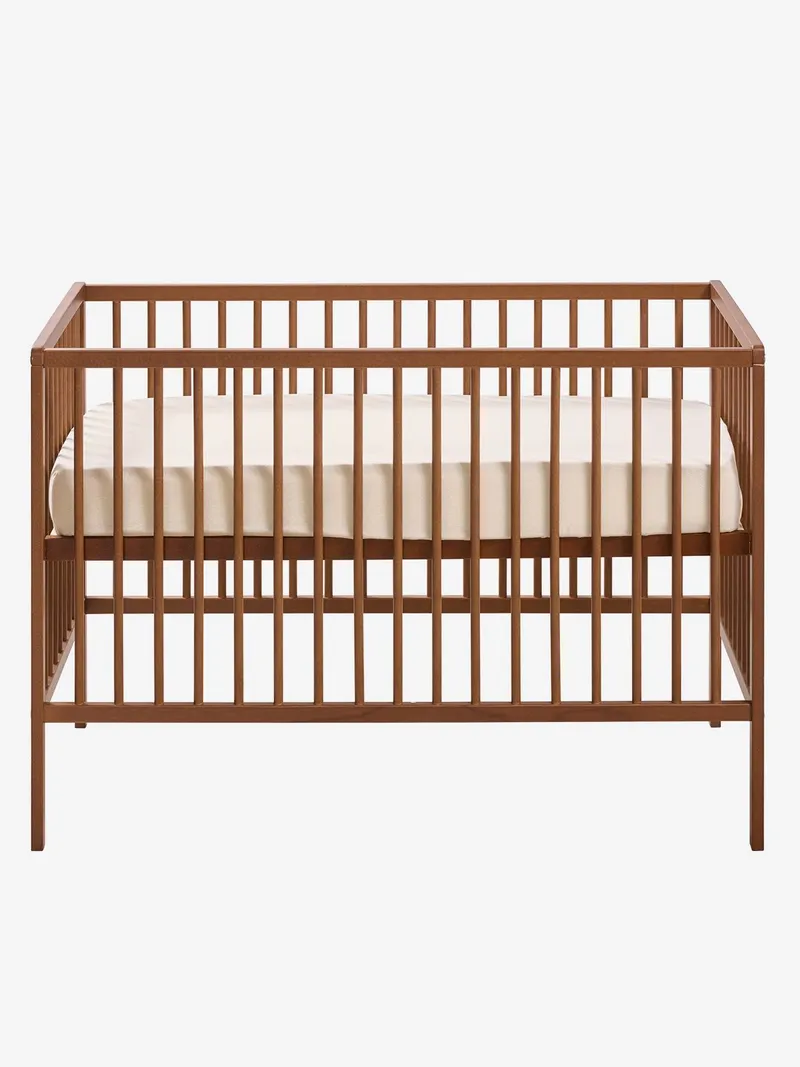 Vertbaudet Vertbaudet Babybett COCOON 60x120 cm Gitterbett, Nussbaum, – Produktbild 4 von 6