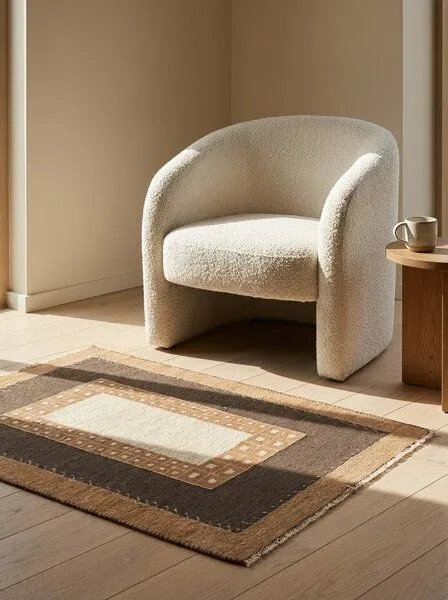 Rugtales Kelim Gashgai „Rugtales“ aus Schurwolle, Braun, – Produktbild 1 von 4