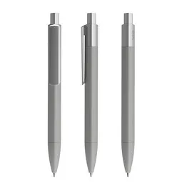 prodir prodir® Druckkugelschreiber DS4 Soft Touch PRR Push, blaue Mine, delfingrau – Produktbild 1 von 1