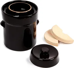 MS-Steinzeug Fermentationsglas Gärtopf 3-30L Braun Marone, (hochwertig gebrannt, langlebig, Steinzeug, mit Rezept), Fermentieren, Einmachen, Milchsäuregärung, Konservieren – Produktbild 1 von 1