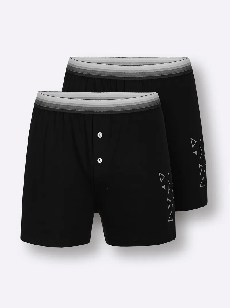 wäschepur men Boxershorts schwarz, Schwarz, – Produktbild 1 von 3
