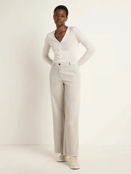 LANIUS LANIUS Kord Marlenehose aus Bio-Baumwolle, Light grey, – Produktbild 1 von 4