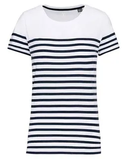 YTWOO YTWOO Nachhaltiges Damen-T-Shirt mit Rundhalsausschnitt im Marine-Stil – Produktbild 1 von 1