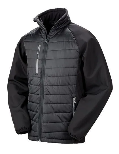 Result Genuine Recycled Result Genuine Recycled Unisex Kombijacke Softshell/Padded Jacke, Schwarz/grau, – Produktbild 2 von 4