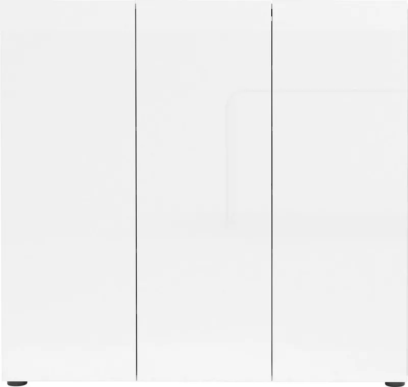 Home affaire Schuhschrank MISTER- Schuhregal, Made in Italy, 12 Fächer, 10 Einlegeböden (120x34x114 cm) Komplett in Hochglanz lackiert, mit Platz für ca. 24 paar Schuhe, Weiß, – Produktbild 3 von 5