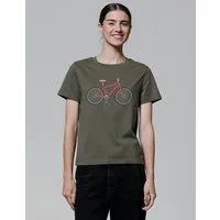 watapparel watapparel T-Shirt Frauen Pink Bike, Khaki, – Produktbild 1 von 1